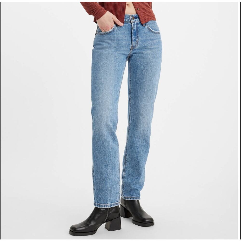 Levi's Premium Middy Straight Leg Jeans Good Grades Medium Wash Mid Rise  30 10